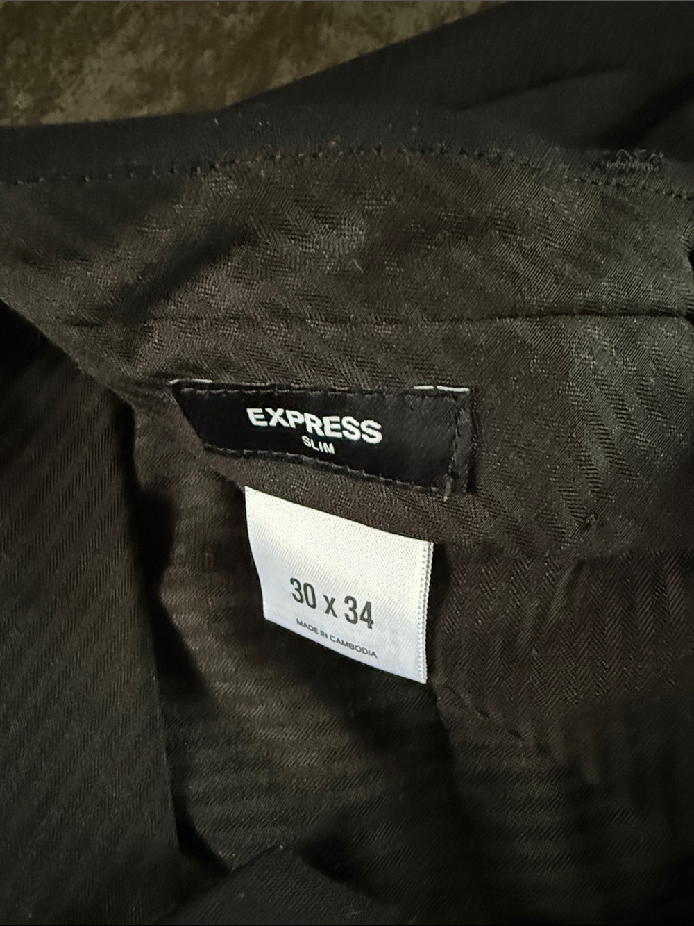 Express Men's Black Dress Pants - Slim Straight 30 x 34L - Picture 3 of 6